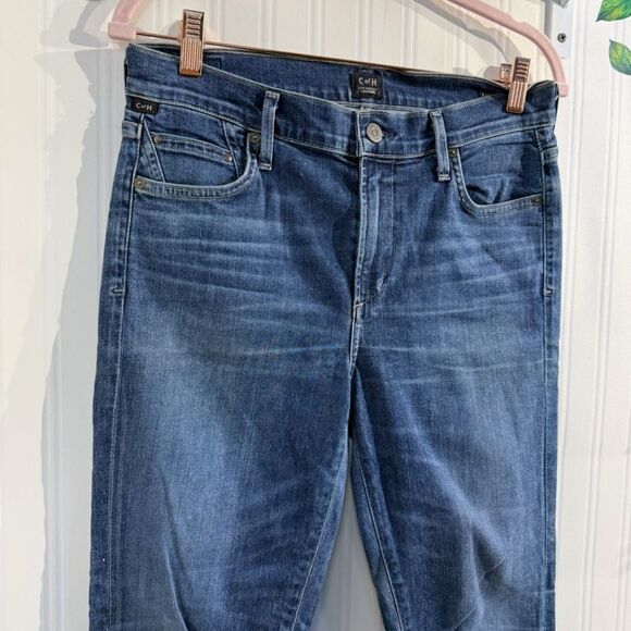 Citizens of Humanity Jeans Rocket Crop High Rise Skinny Raw Hem Stretch Size 28 - Picture 3 of 12